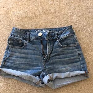 American Eagle high-rise denim shorts